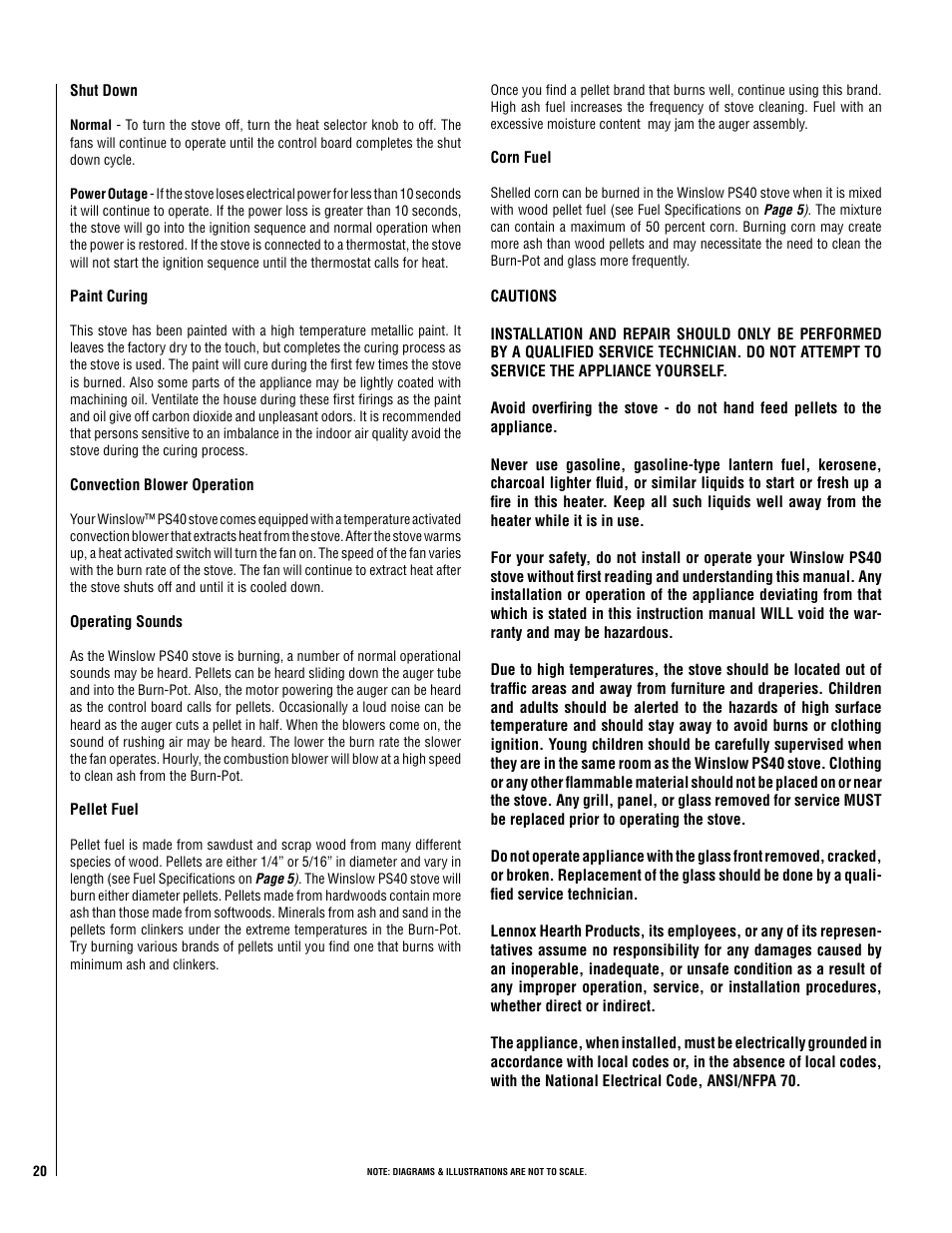 Lennox Hearth Winslow (PS40) User Manual | Page 20 / 30