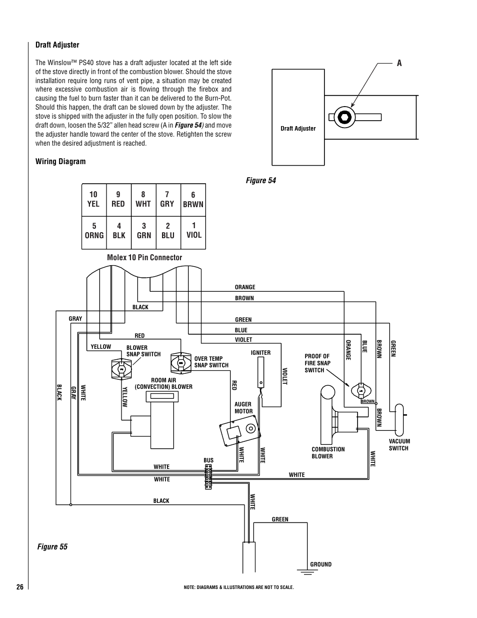 Adraft adjuster | Lennox Hearth Winslow (PS40) User Manual | Page 26 / 30