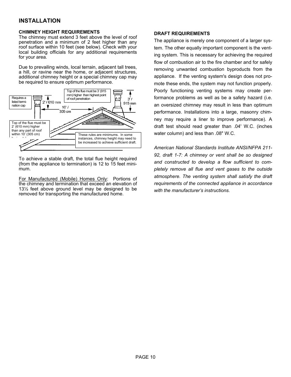 Lennox Hearth 1900HT-M User Manual | Page 10 / 27