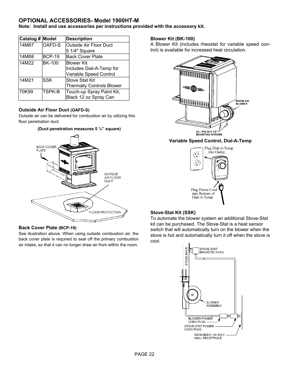 Lennox Hearth 1900HT-M User Manual | Page 22 / 27