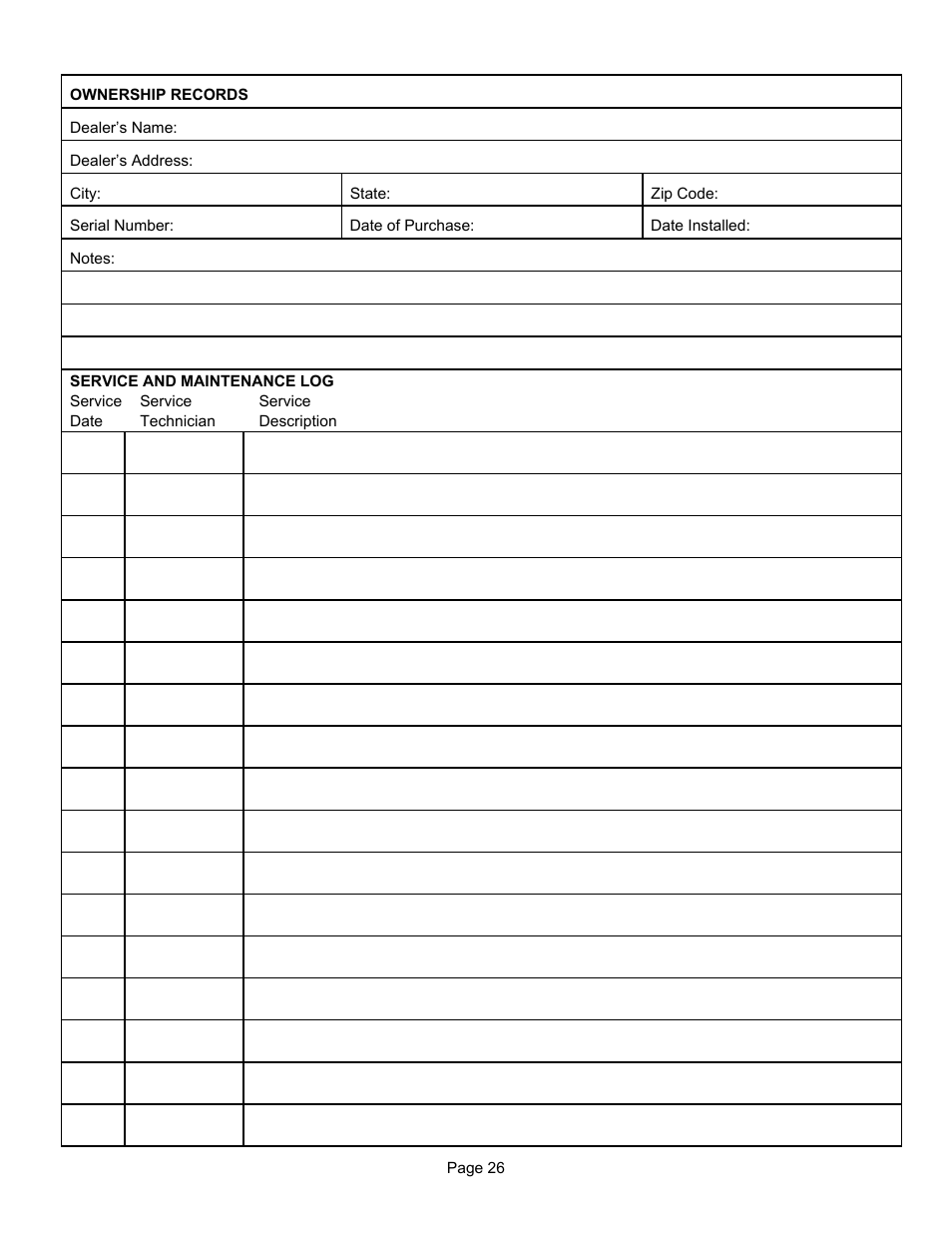 Lennox Hearth 1900HT-M User Manual | Page 26 / 27