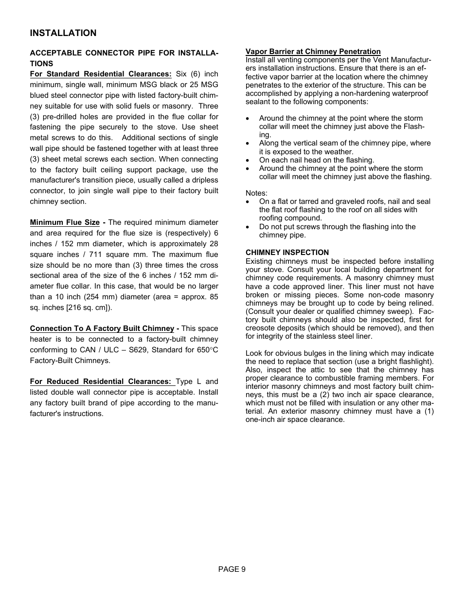 Lennox Hearth 1900HT-M User Manual | Page 9 / 27