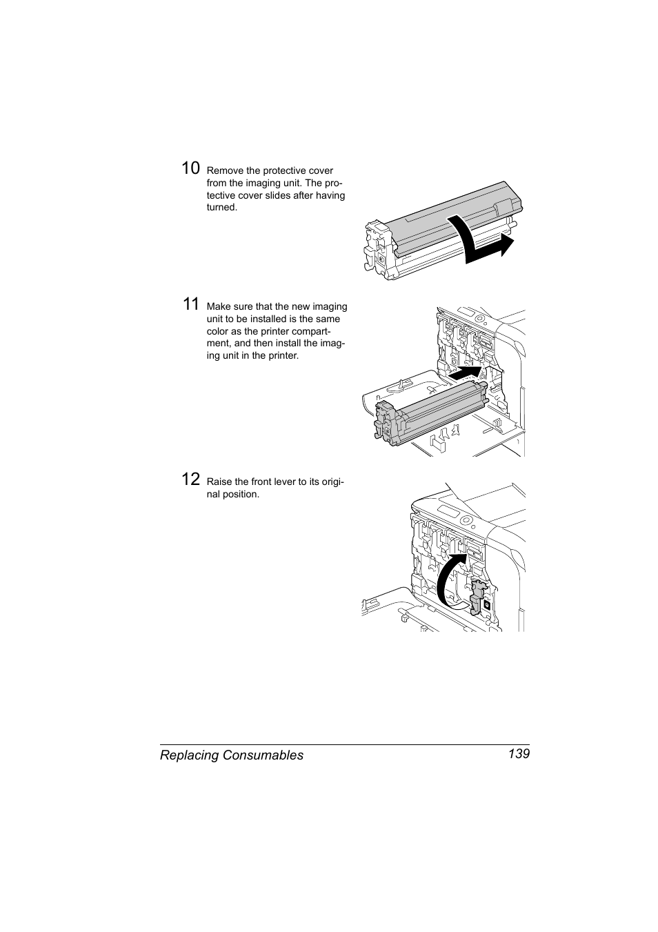 Replacing consumables 139 | Lennox Hearth MAGICOLOR 4650EN User Manual | Page 153 / 260