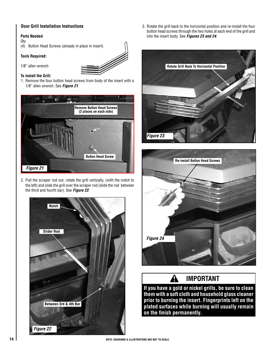 Important | Lennox Hearth Winslow PI40 User Manual | Page 14 / 36