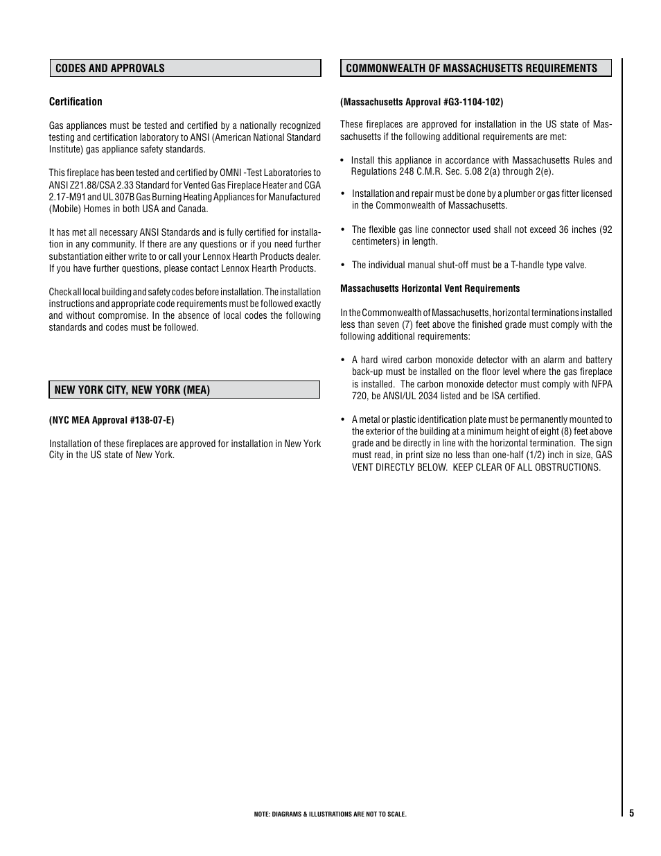 Lennox Hearth C42 User Manual | Page 5 / 40