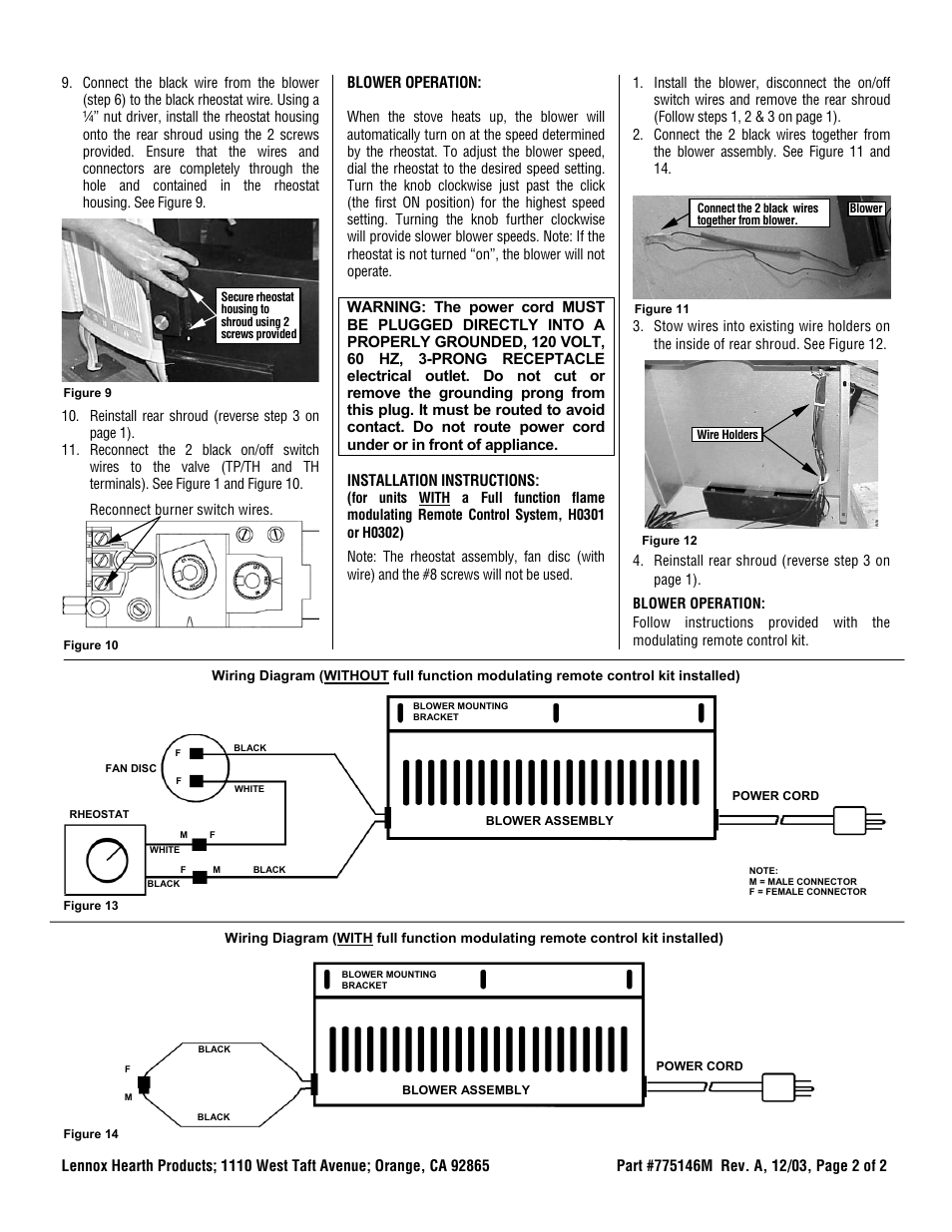 Lennox Hearth CI1500 User Manual | Page 2 / 2