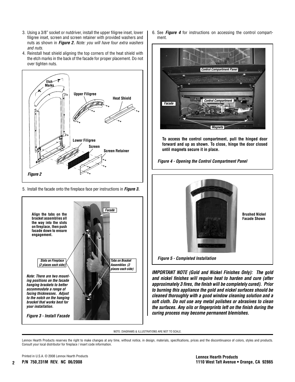 Lennox Hearth ADAGIO-AG User Manual | Page 2 / 2