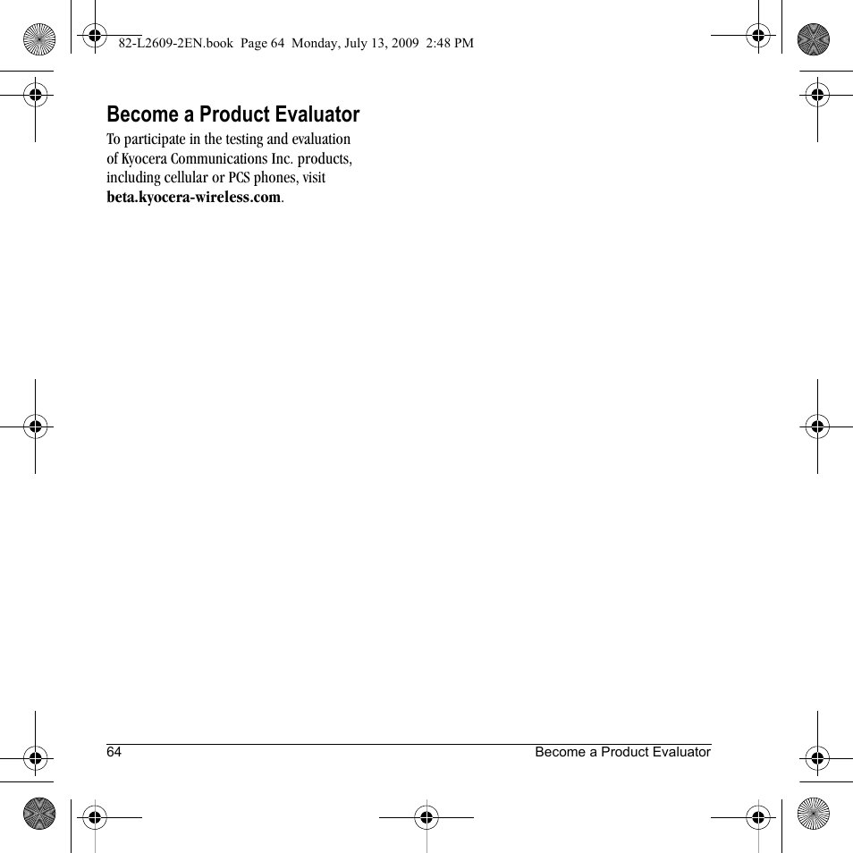 Become a product evaluator | Lennox Hearth S1300 User Manual | Page 64 / 72
