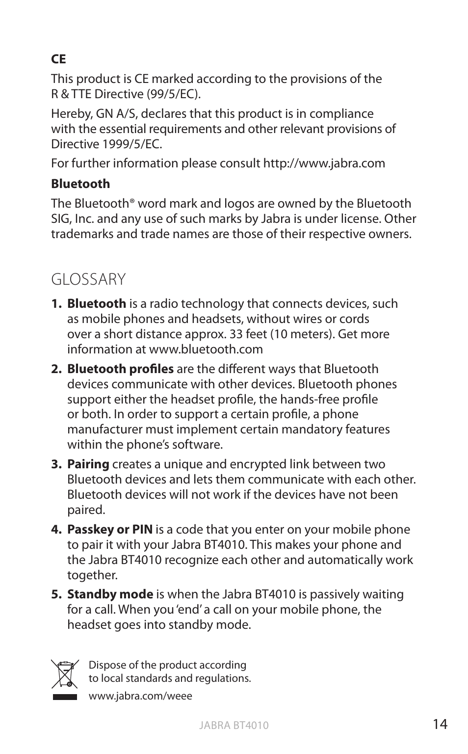 English, Glossary | Lennox Hearth BT4010 User Manual | Page 15 / 16