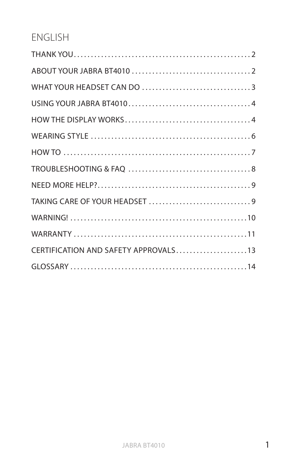 English | Lennox Hearth BT4010 User Manual | Page 2 / 16