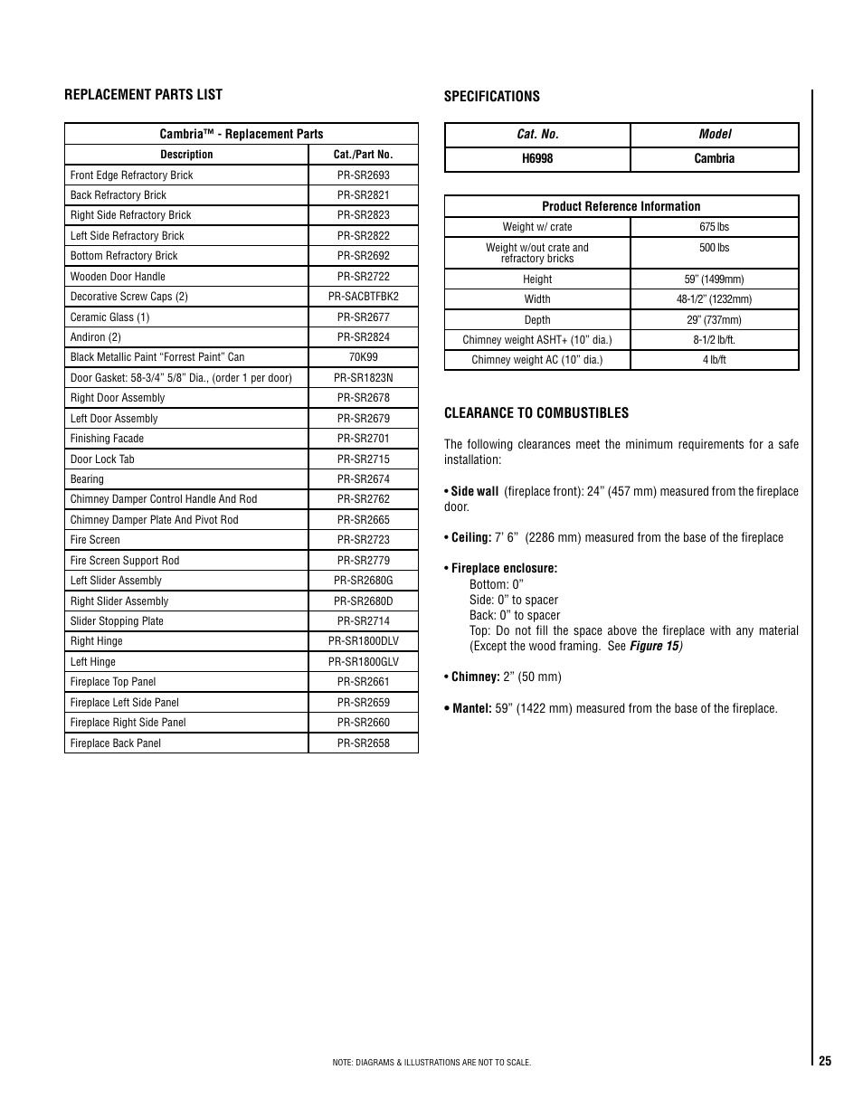 Lennox Hearth Cambria User Manual | Page 25 / 26