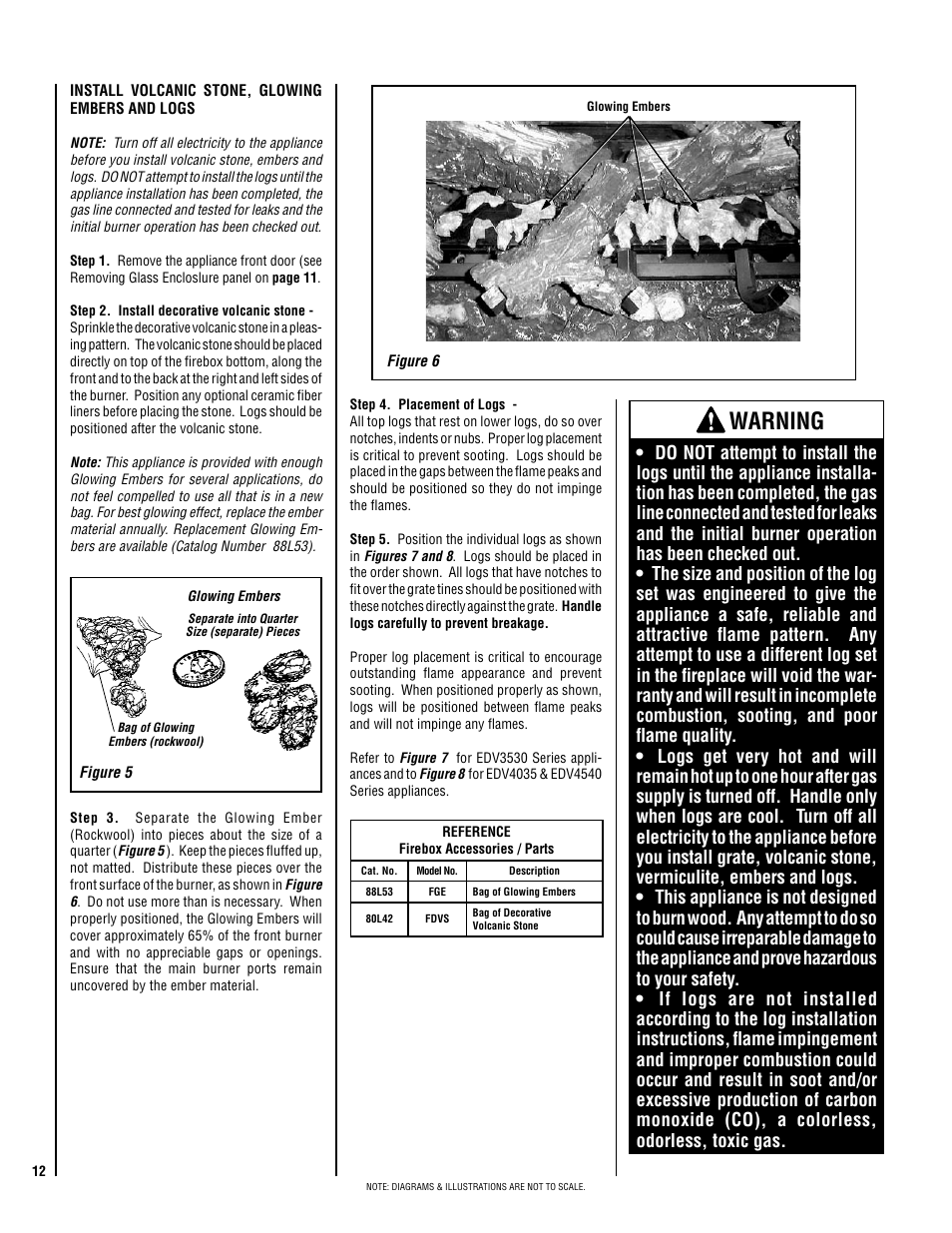 Warning | Lennox Hearth ELITE EDV3530CNM-B User Manual | Page 12 / 32