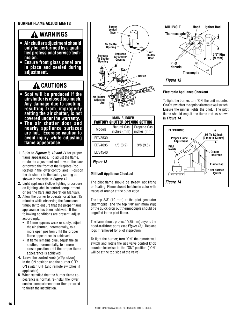 Warnings, Cautions | Lennox Hearth ELITE EDV3530CNM-B User Manual | Page 16 / 32