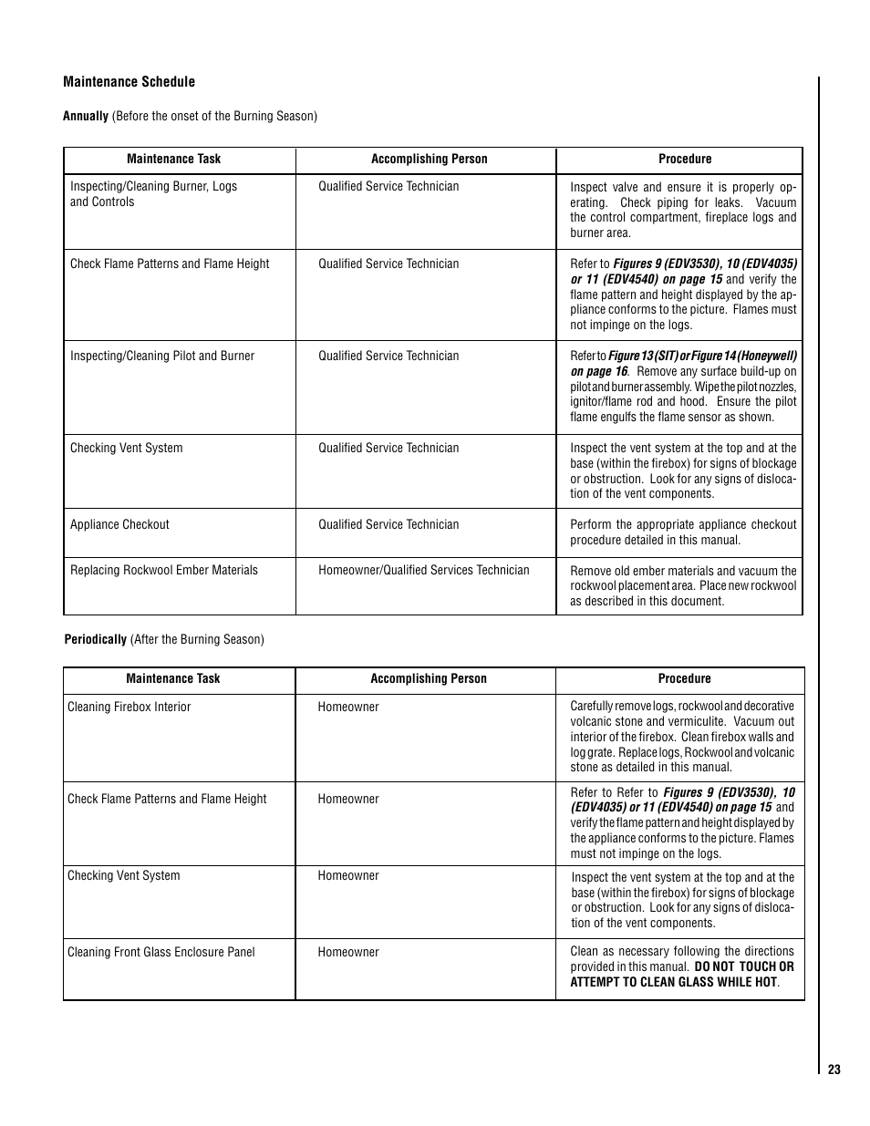 Lennox Hearth ELITE EDV3530CNM-B User Manual | Page 23 / 32