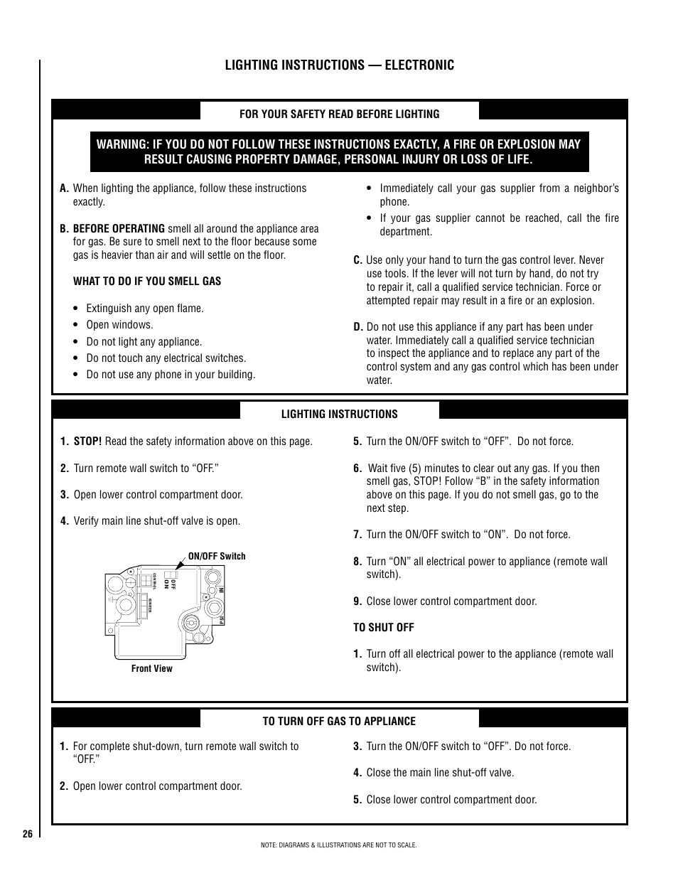 Lighting instructions — electronic | Lennox Hearth ELITE EDV3530CNM-B User Manual | Page 26 / 32