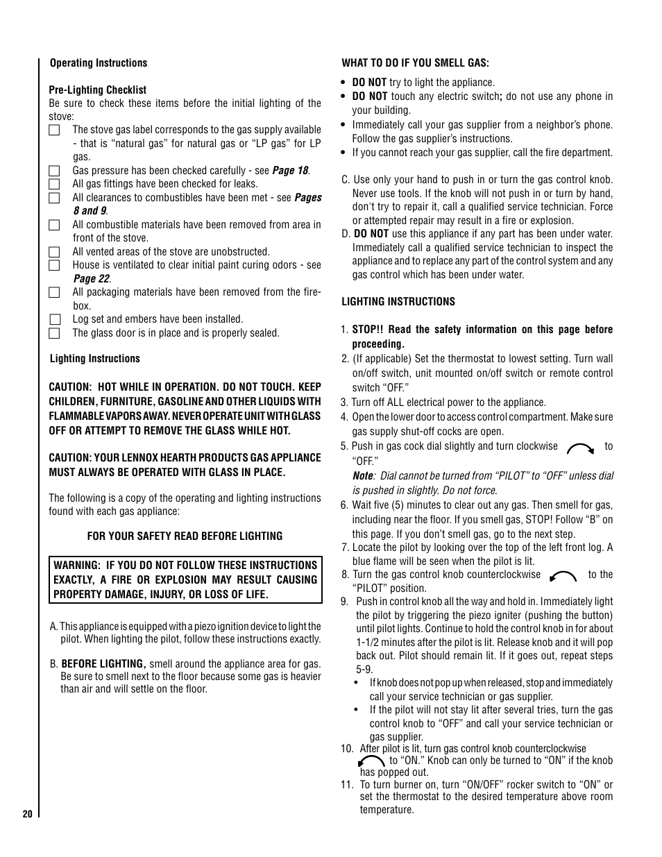 Lennox Hearth ELITE VINT-DVS-U User Manual | Page 20 / 32