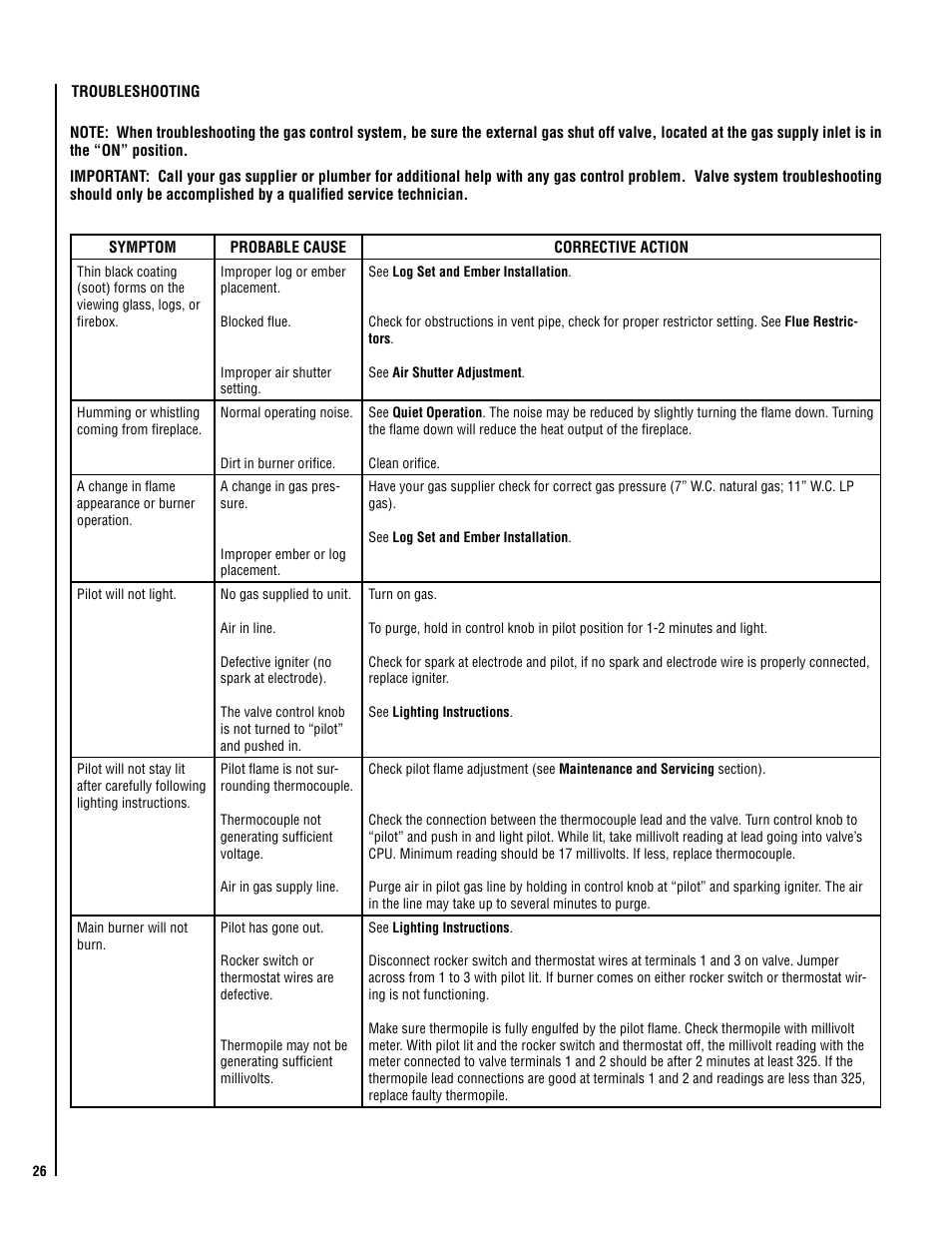 Lennox Hearth ELITE VINT-DVS-U User Manual | Page 26 / 32