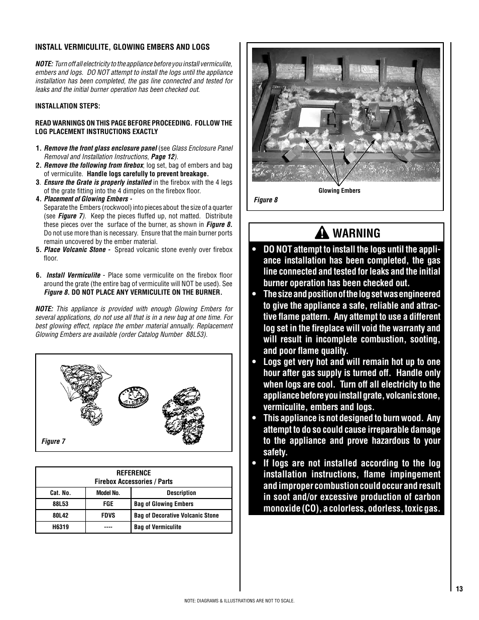 Warning | Lennox Hearth EBVSTNM-B User Manual | Page 13 / 32