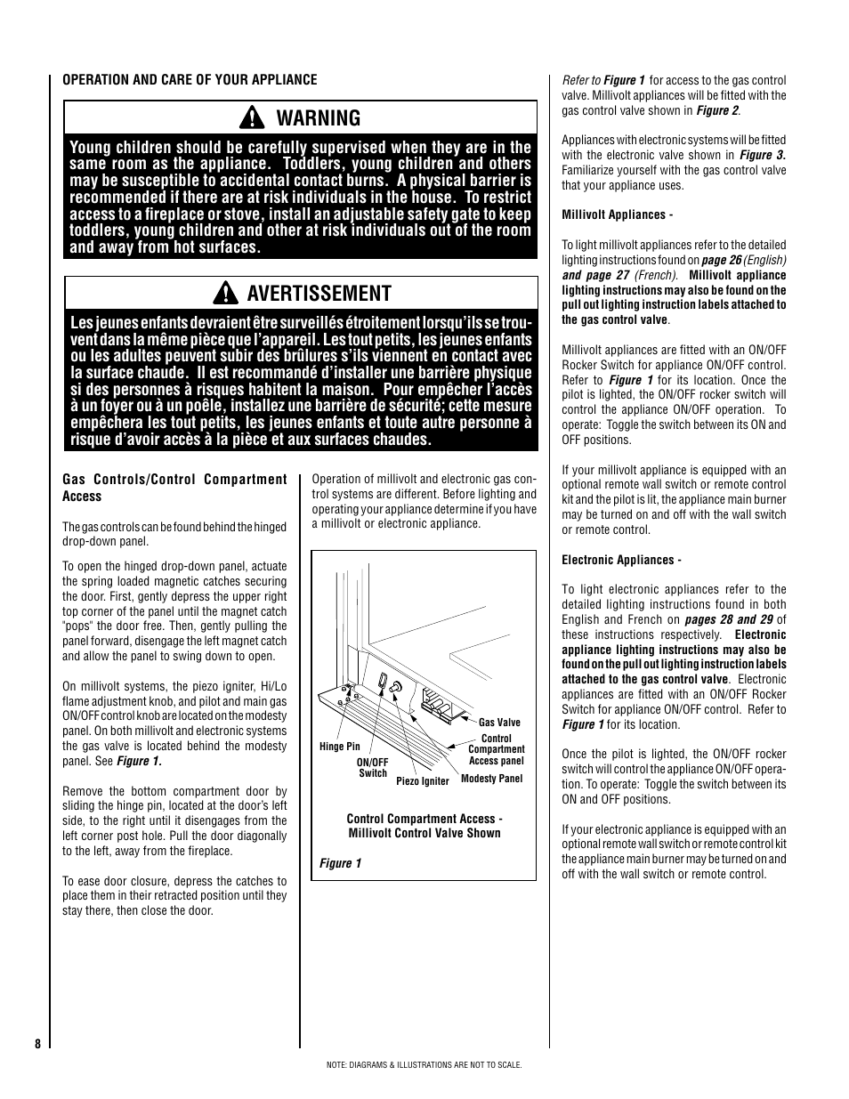 Warning, Avertissement | Lennox Hearth EBVSTNM-B User Manual | Page 8 / 32