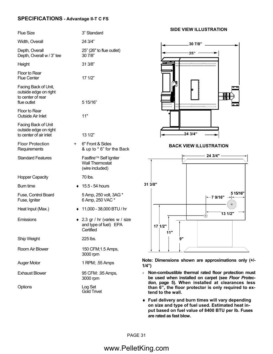 Lennox Hearth II-T C FS User Manual | Page 31 / 48