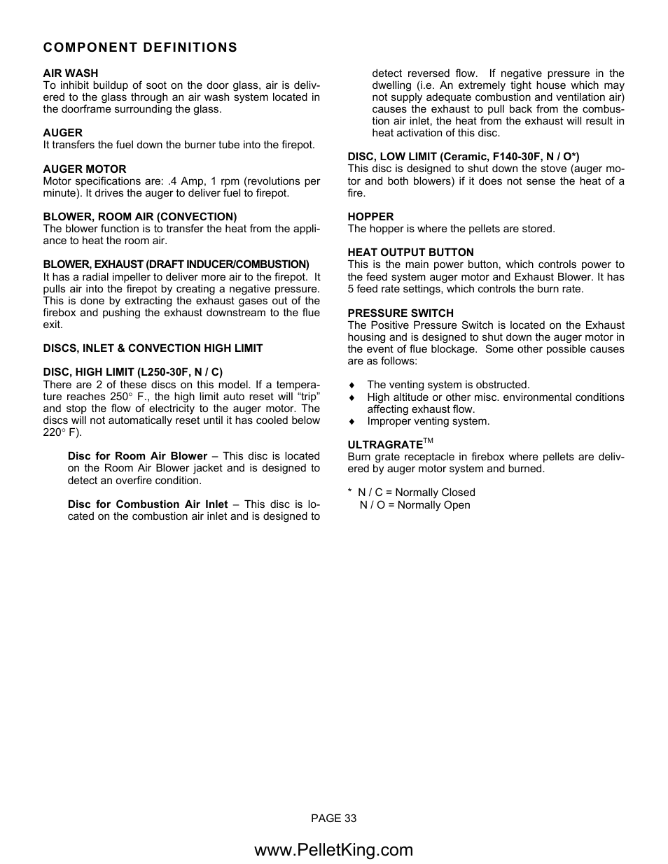 Lennox Hearth II-T C FS User Manual | Page 33 / 48