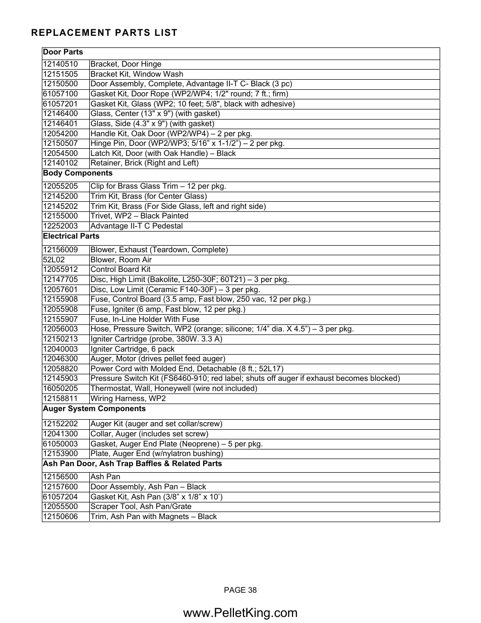 Lennox Hearth II-T C FS User Manual | Page 38 / 48