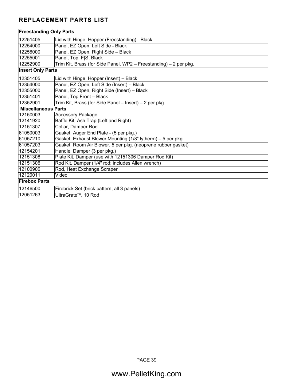 Lennox Hearth II-T C FS User Manual | Page 39 / 48