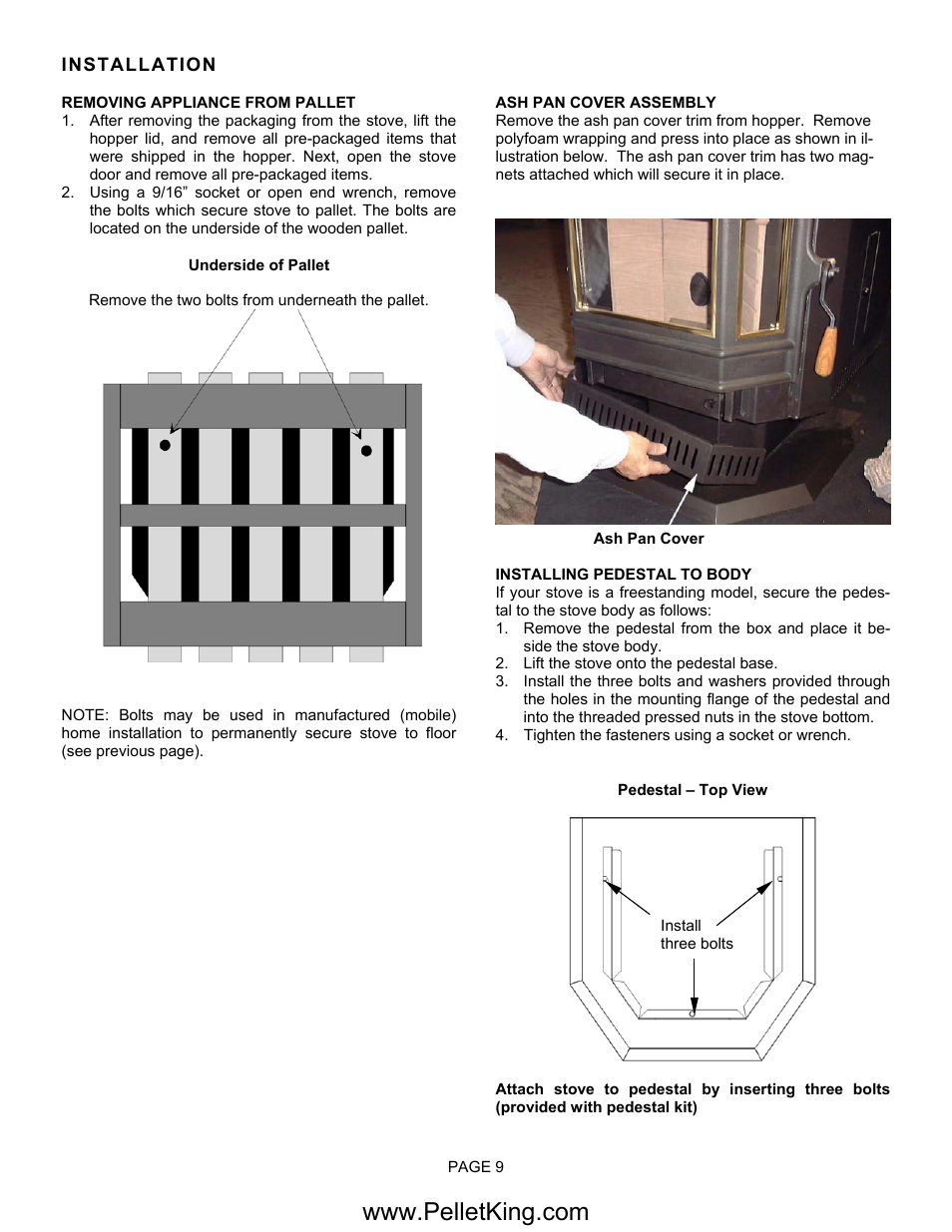 Lennox Hearth II-T C FS User Manual | Page 9 / 48