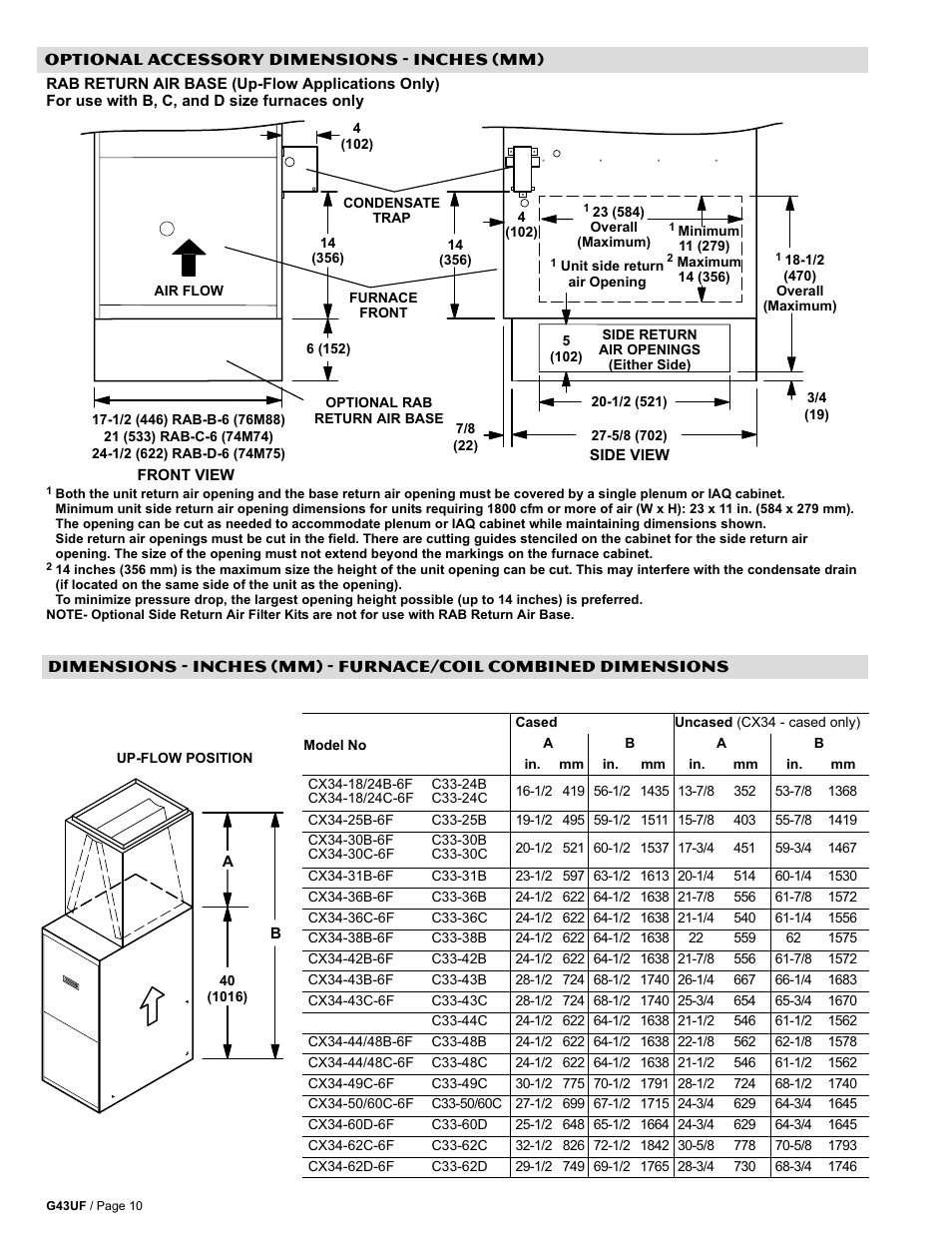 Lennox Hearth G43UF User Manual | Page 10 / 16
