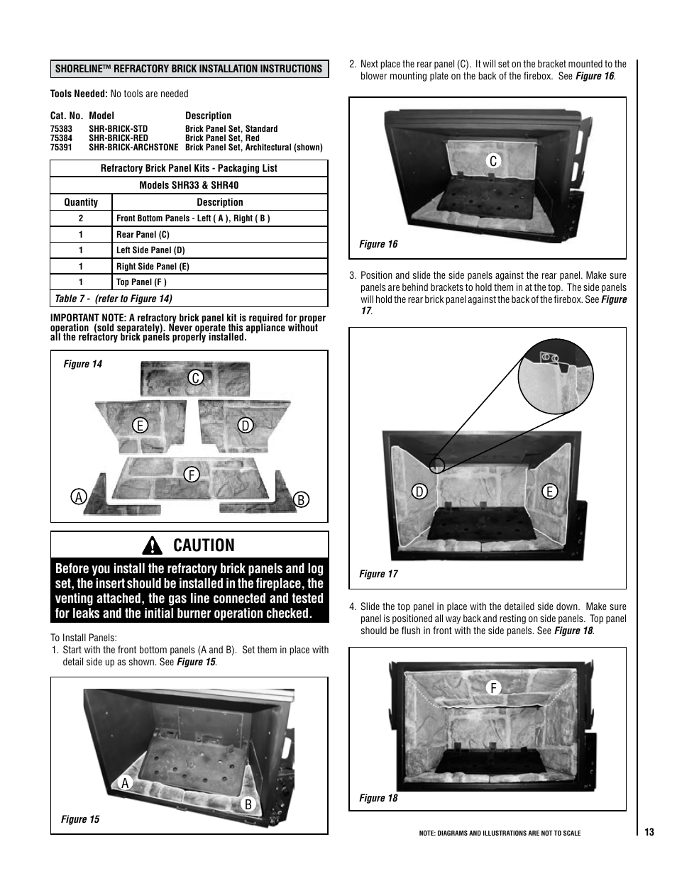 Caution, Cd e a b | Lennox Hearth Shoreline 33/40 DV INS User Manual | Page 13 / 38