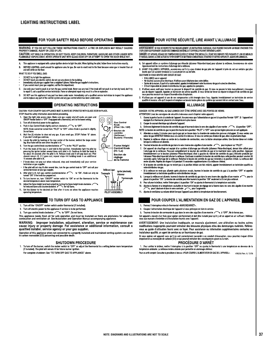 Lennox Hearth Shoreline 33/40 DV INS User Manual | Page 37 / 38