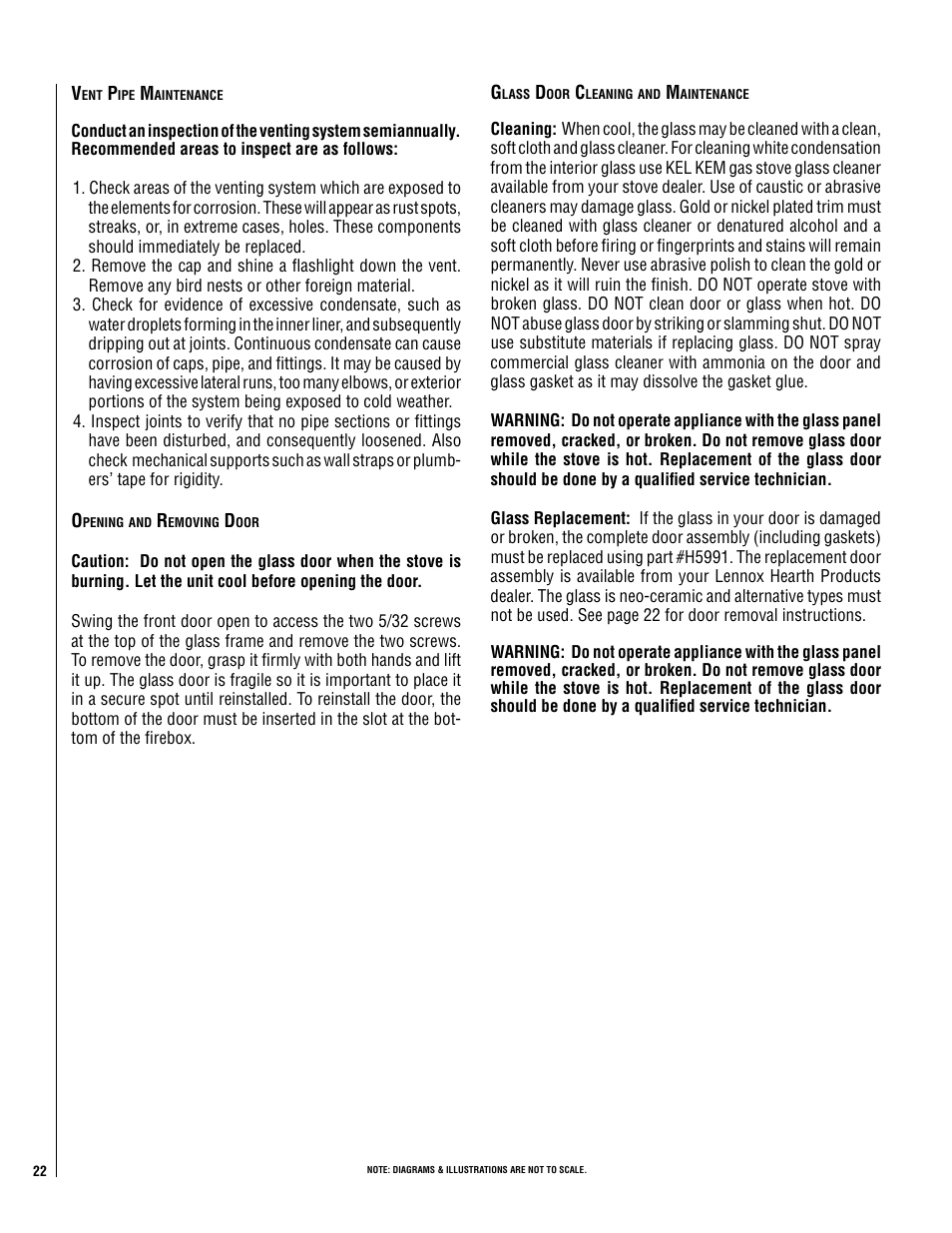 Lennox Hearth Gas Stove User Manual | Page 22 / 30