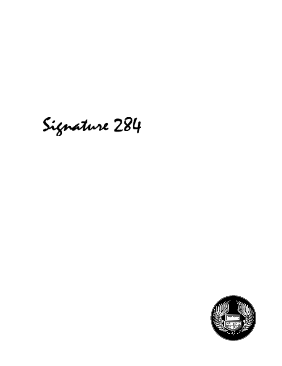 Lexicon 284 User Manual | 23 pages