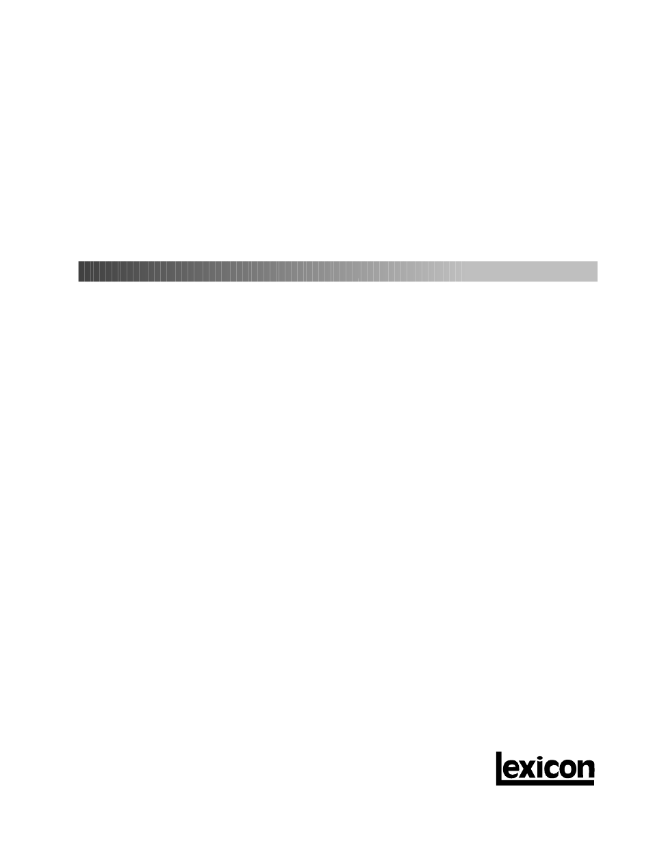 Lexicon MC-1 User Manual | 67 pages