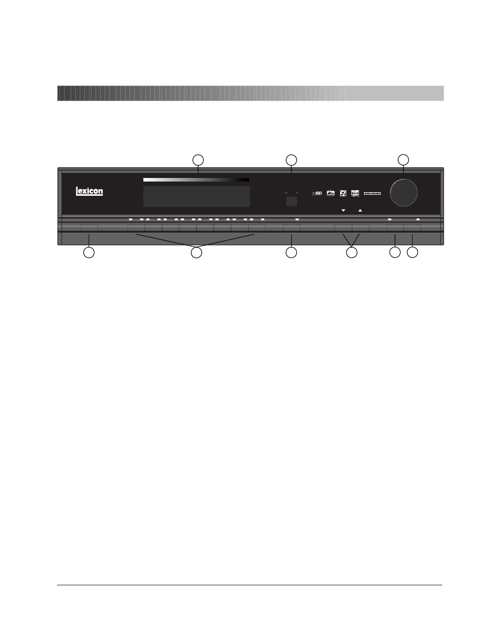Installation, Controls and indicators, The front panel | Lexicon MC-1 User Manual | Page 9 / 67