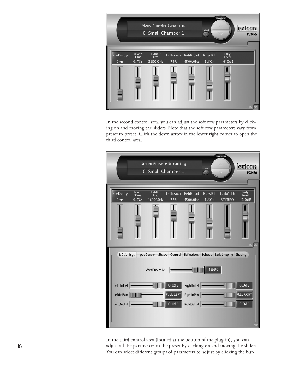 Lexicon Reverb/Effects Processor PCM96 User Manual | Page 22 / 68