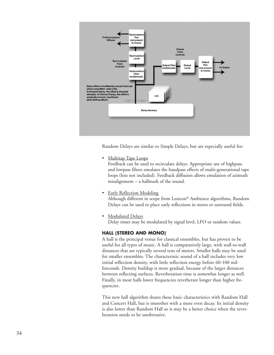 Lexicon Reverb/Effects Processor PCM96 User Manual | Page 40 / 68