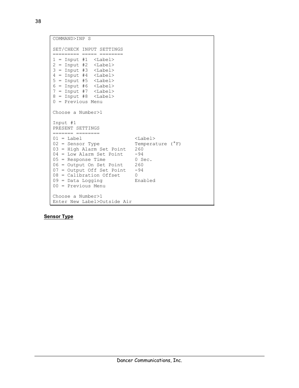 Sensor type | Lexicon 570 User Manual | Page 43 / 70