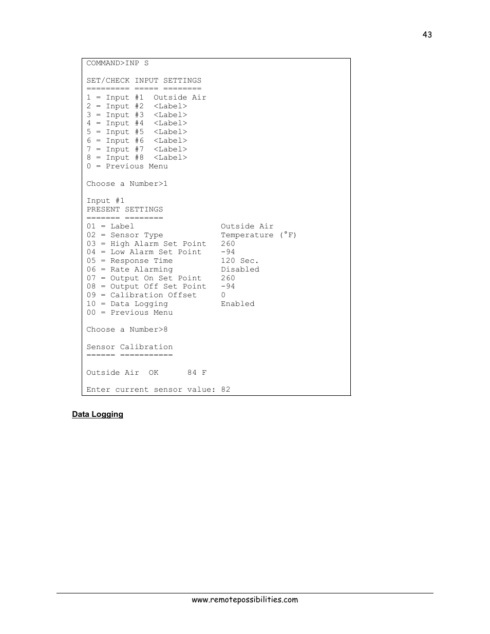 Data logging | Lexicon 570 User Manual | Page 48 / 70