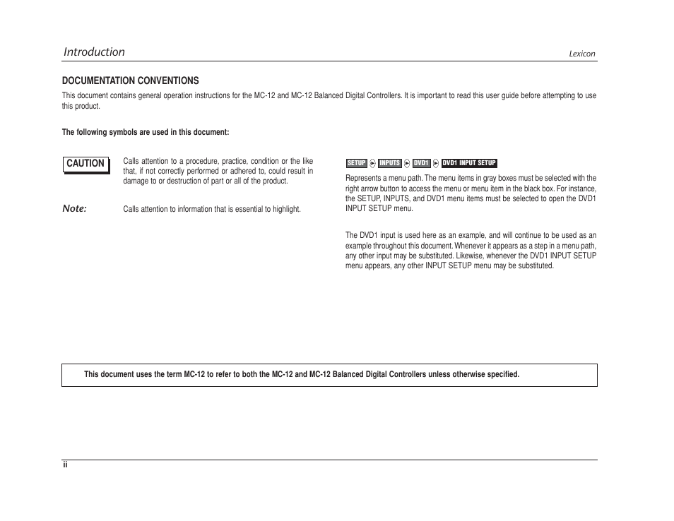 Introduction | Lexicon Controller Version 4 EQ MC-12 User Manual | Page 4 / 42