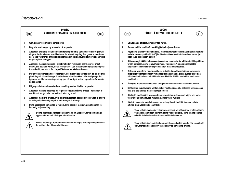 Introduction | Lexicon Digital Controller MC-12 User Manual | Page 10 / 208
