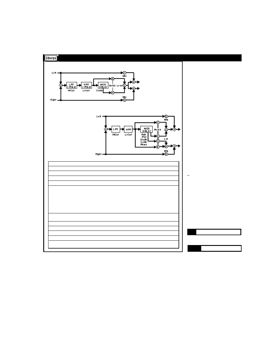 Comb 1 and comb 2 | Lexicon MPX G2 User Manual | Page 118 / 173