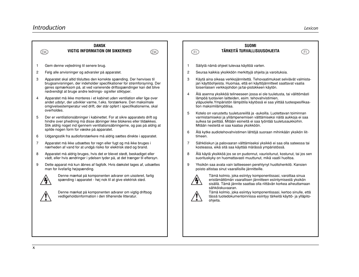 Introduction | Lexicon Universal Disc Player RT-20 User Manual | Page 12 / 140