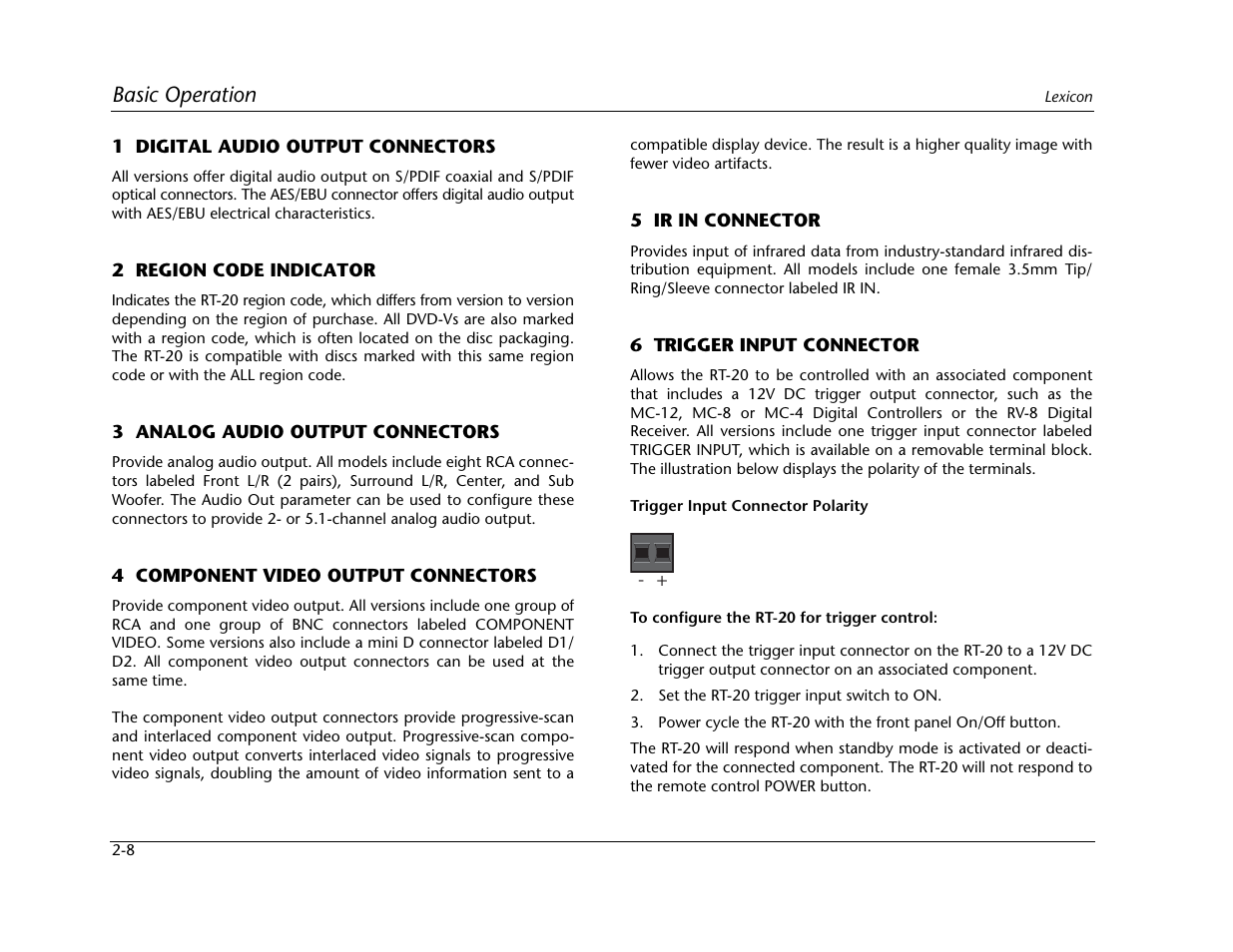 Basic operation | Lexicon Universal Disc Player RT-20 User Manual | Page 34 / 140