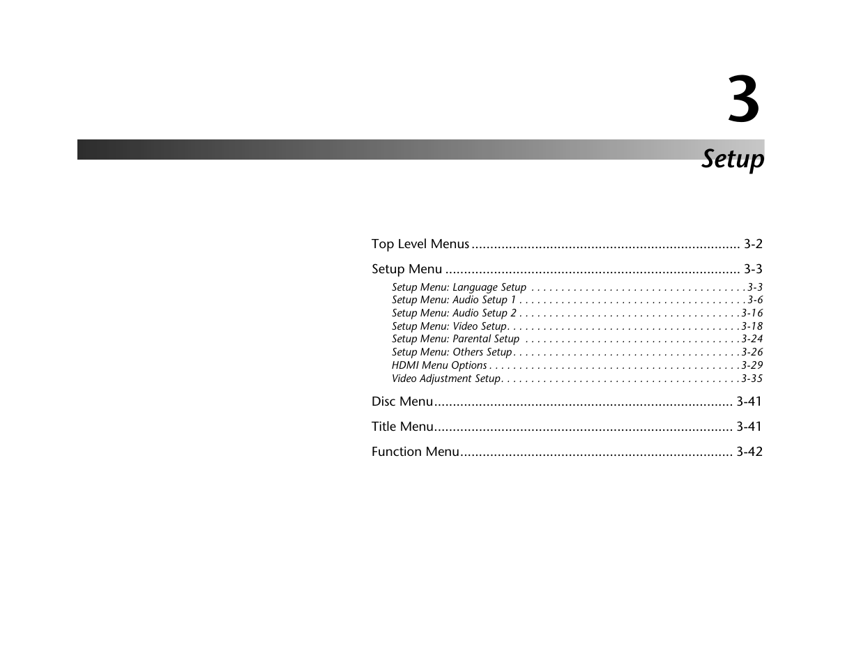 Setup | Lexicon Universal Disc Player RT-20 User Manual | Page 45 / 140