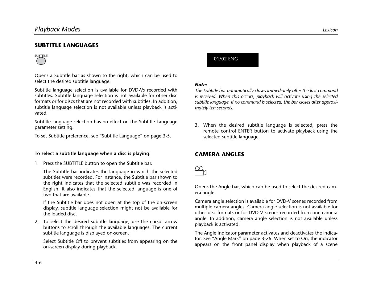 Playback modes | Lexicon Universal Disc Player RT-20 User Manual | Page 92 / 140
