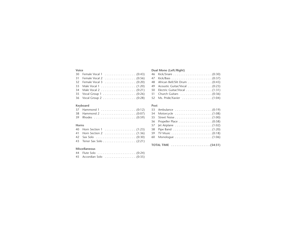 Lexicon MPX 550 User Manual | Page 111 / 111