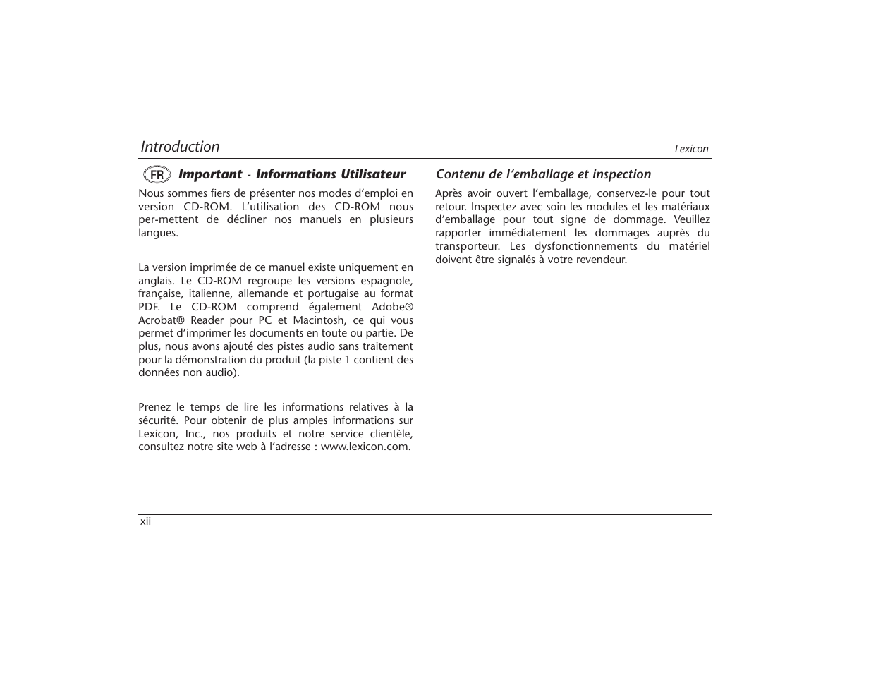 Lexicon MPX 550 User Manual | Page 14 / 111