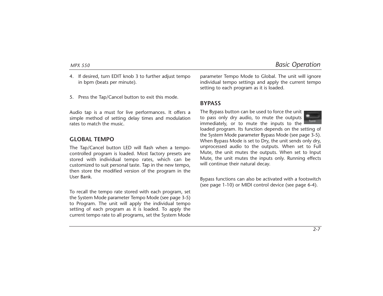 Lexicon MPX 550 User Manual | Page 35 / 111