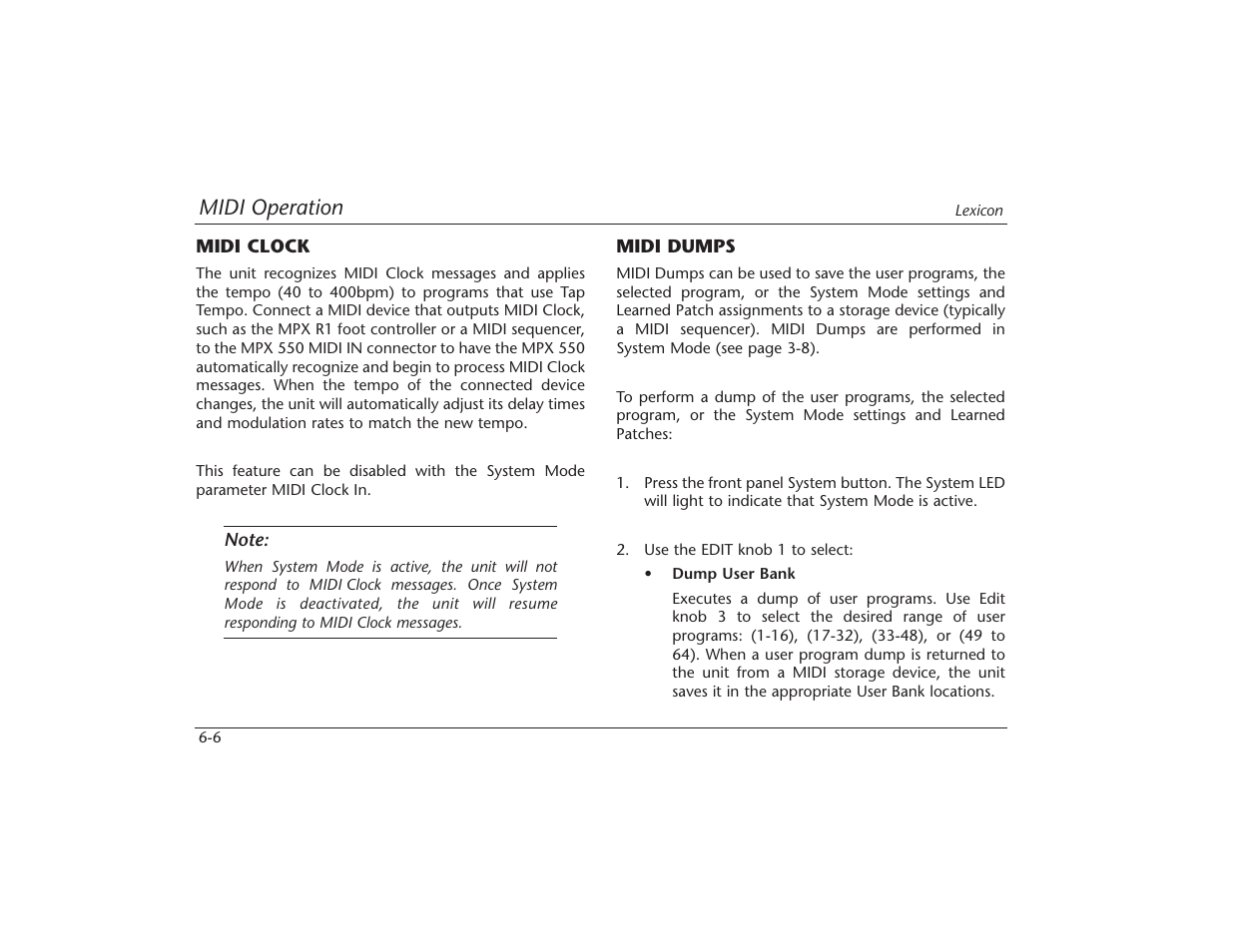 Lexicon MPX 550 User Manual | Page 98 / 111